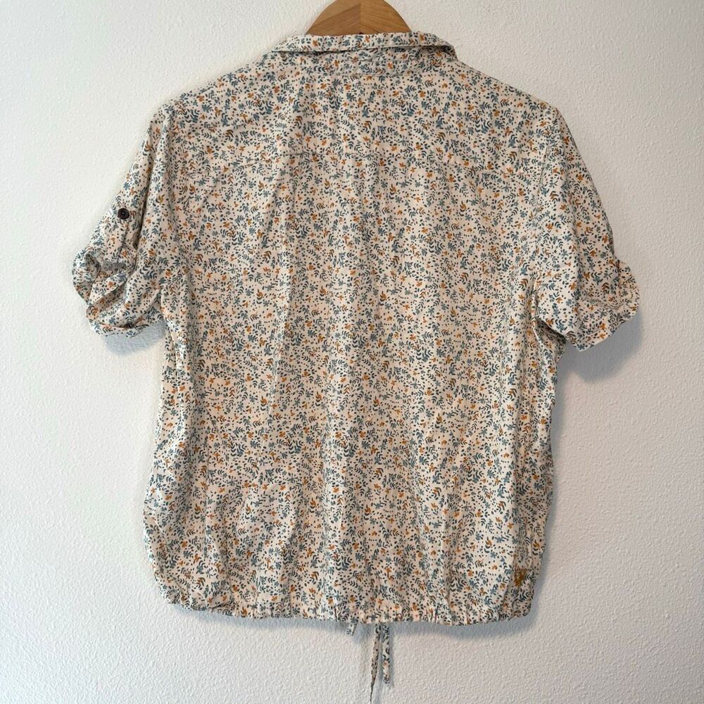 Kuhl Liliana Short Sleeve Natural Floral Blouse Size XL - Picture 10 of 12
